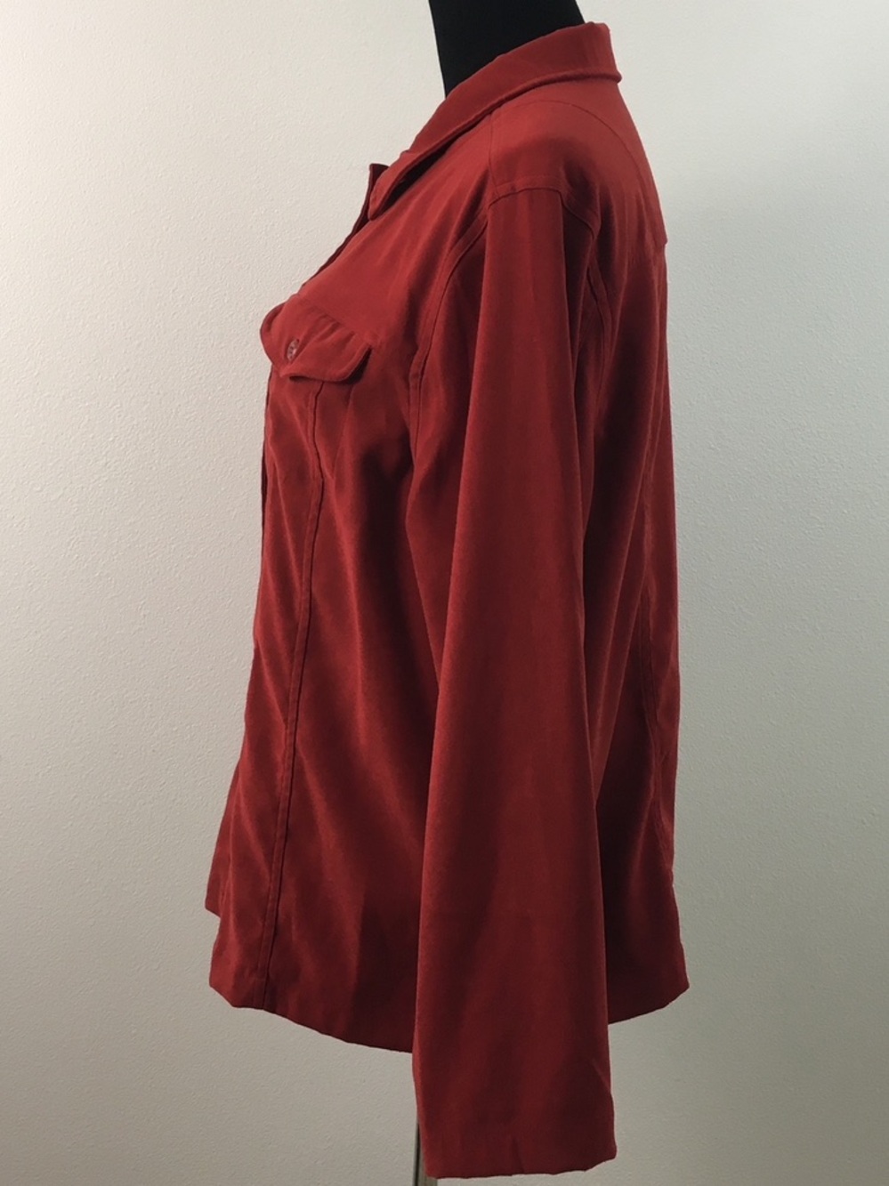 Brick Red Button-Front Jacket - Picture 2 of 9